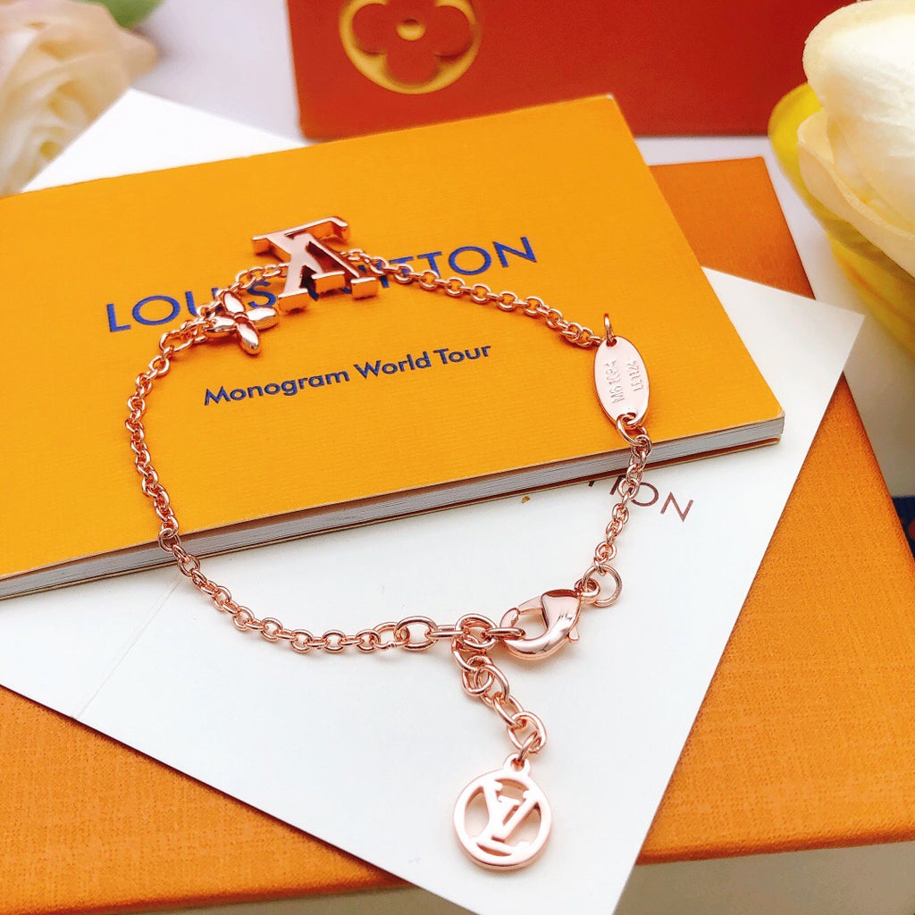 Geometric Emblem Bracelet in Rose-Gold-Tone – Rose Gold Detail – Design 003 front product view
