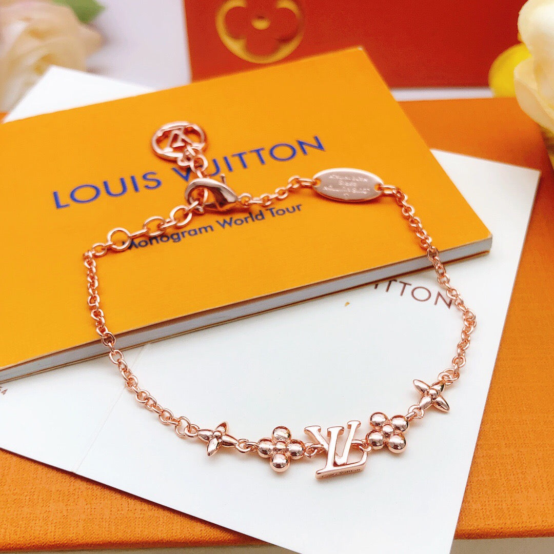 Geometric Emblem Bracelet in Rose-Gold-Tone – Rose Gold Detail – Design 002 front product view