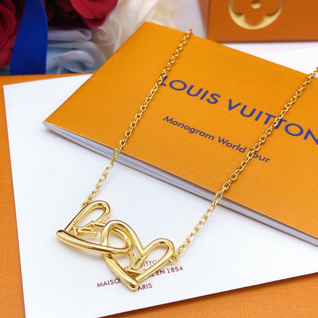 Heart Pendant Necklace in Gold-Tone – Design 001 main product view
