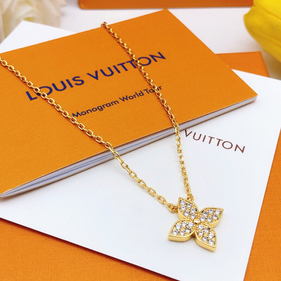 Geometric Emblem Pendant Necklace in Gold-Tone – Design 002 main product view
