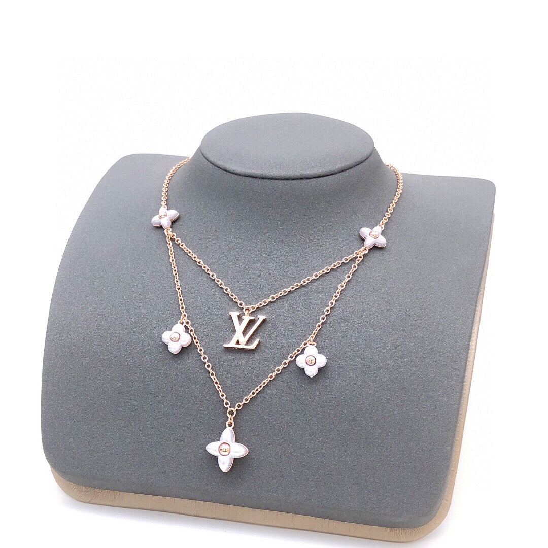 Geometric Emblem Pendant Necklace in Rose-Gold-Tone – Rose Gold Detail styled product view