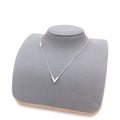 Geometric Emblem Pendant Necklace in Silver-Tone – Silver Detail main product view
