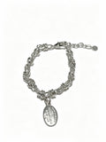 Signature Motif Bracelet in Silver-Tone – Vintage Detail – Design 03 main product view
