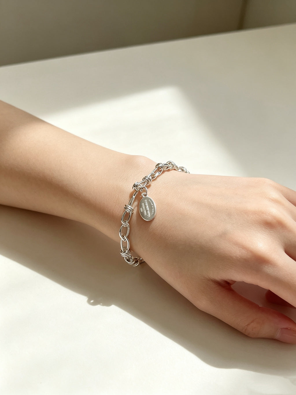 Signature Motif Bracelet in Silver-Tone – Vintage Detail – Design 03 main product view