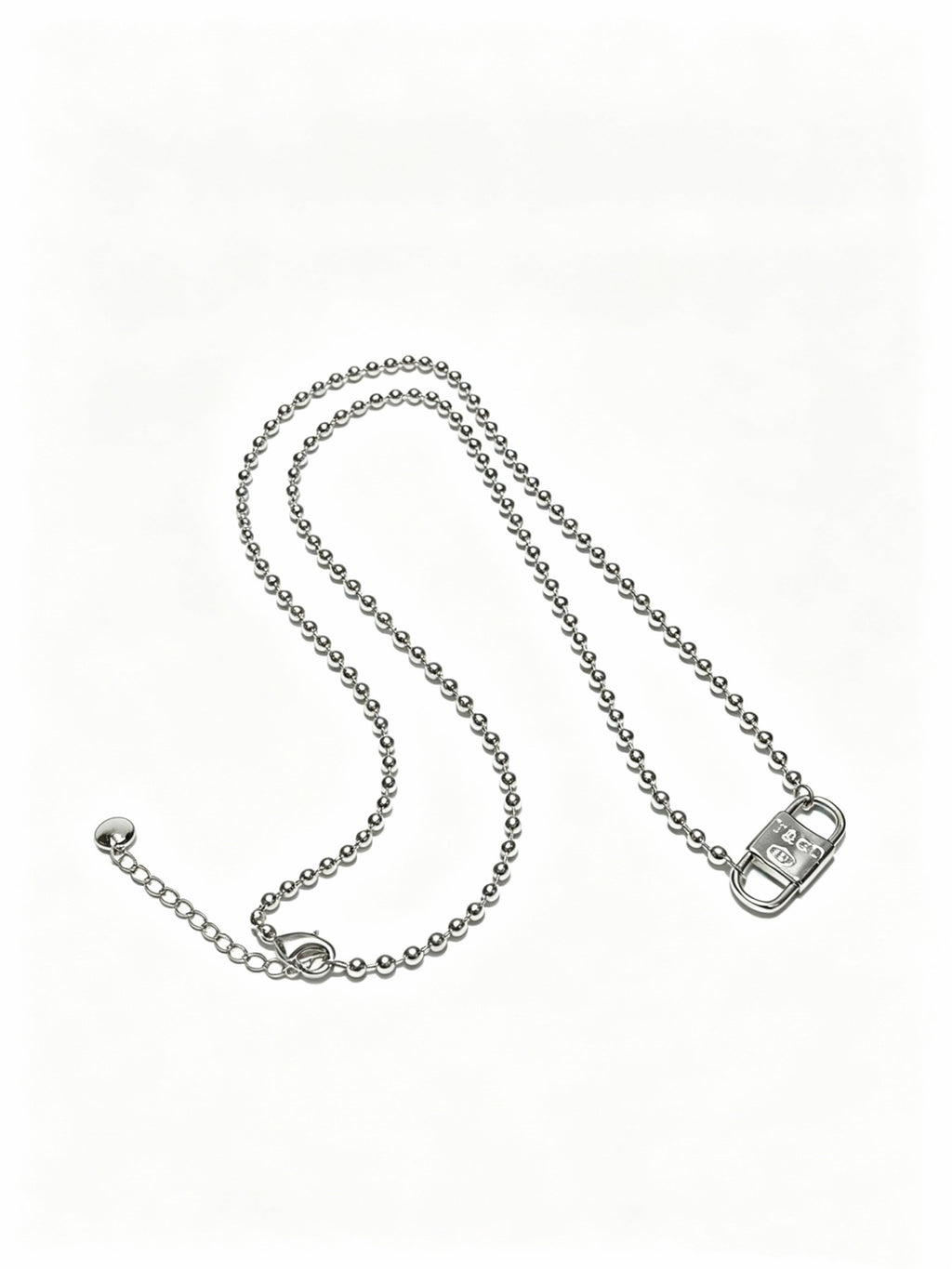 Signature Motif Pendant Necklace in Silver-Tone – Vintage Detail main product view