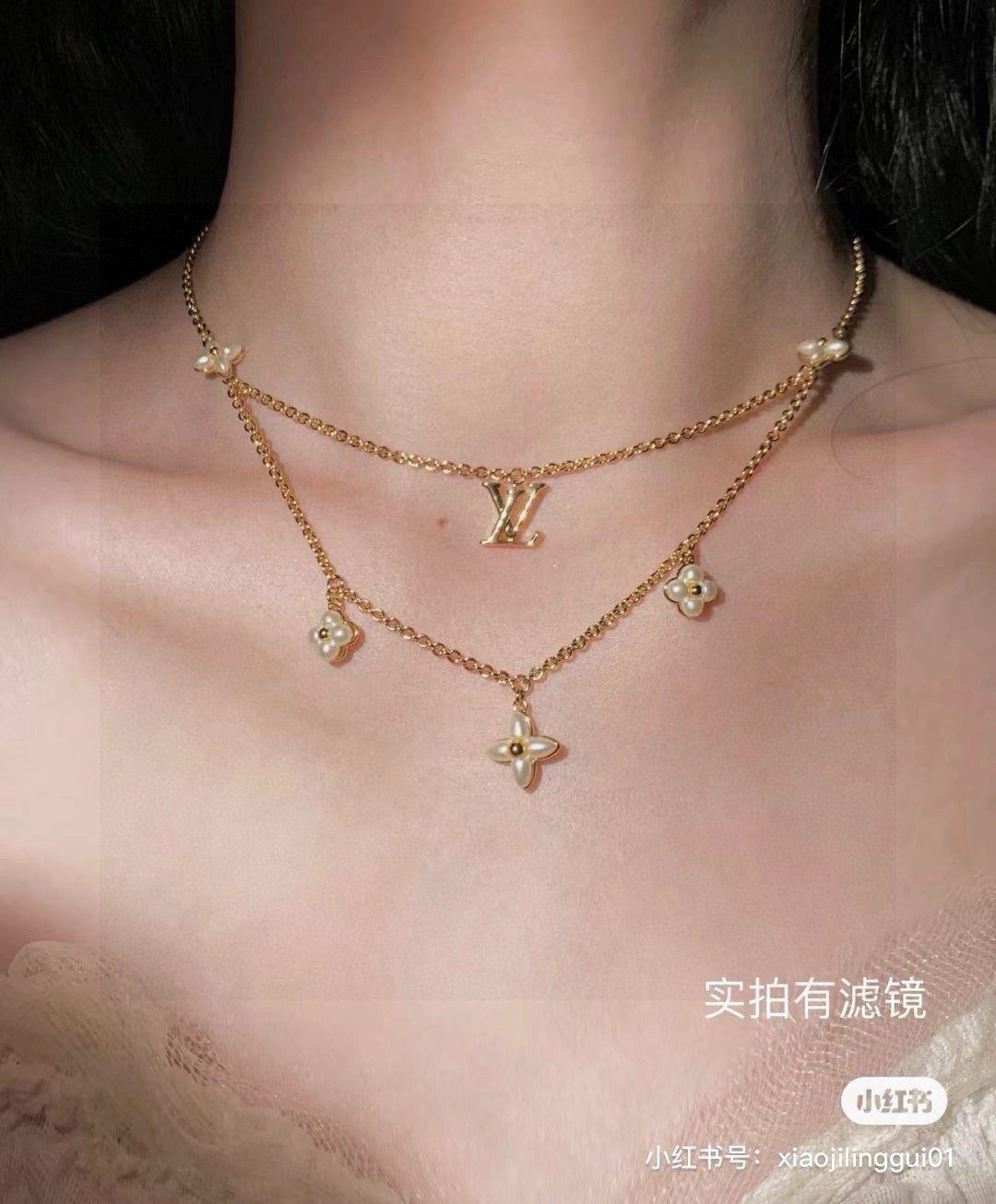 Letter Emblem Pendant Necklace in Polished Metal-Tone – Design 002 front product view