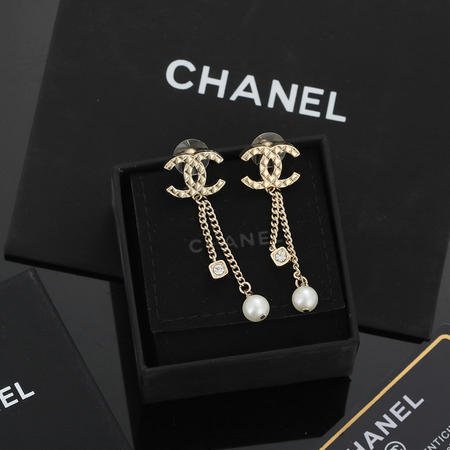 Signature Emblem Stud Earrings in Silver-Tone – Design 001 main product view