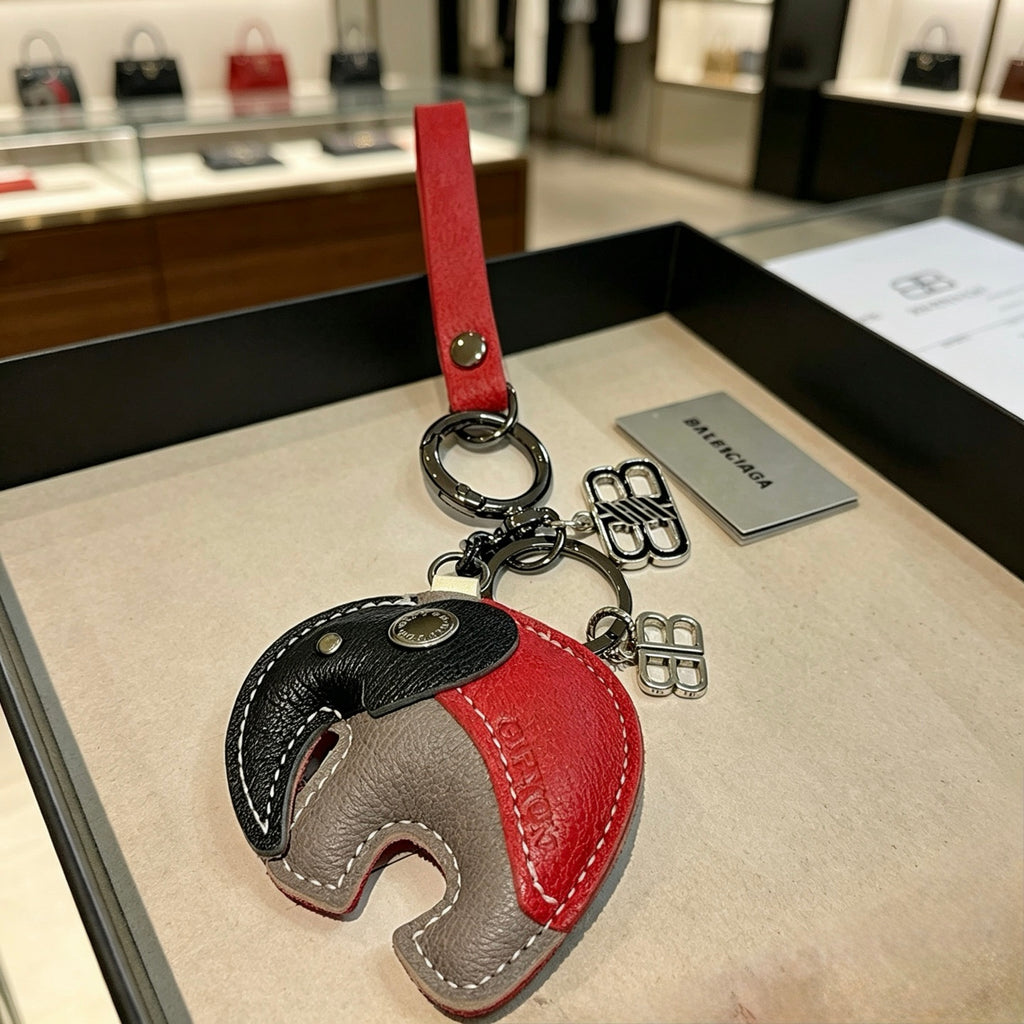 Key Jewelry Accessory in Polished Metal-Tone – Design 008 front product view