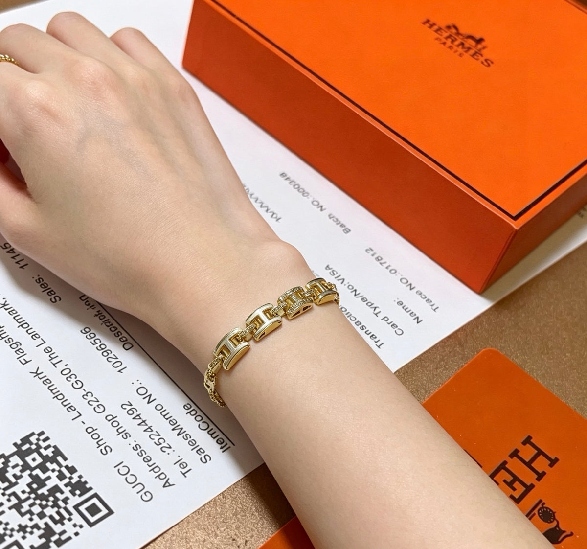 Horse Bracelet in Gold-Tone styled product view