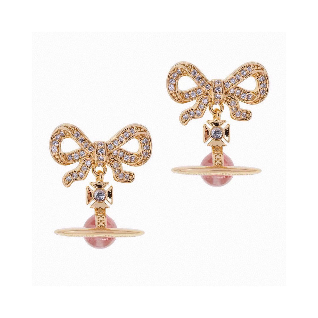 Orb Stud Earrings in Polished Metal-Tone – Design 007 front product view