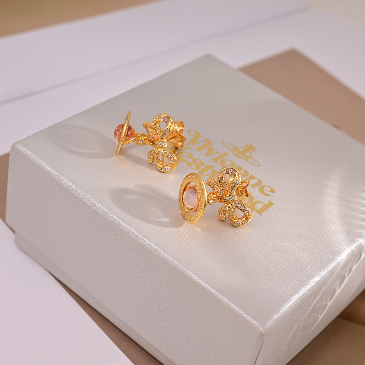 Orb Stud Earrings in Polished Metal-Tone – Design 007 main product view