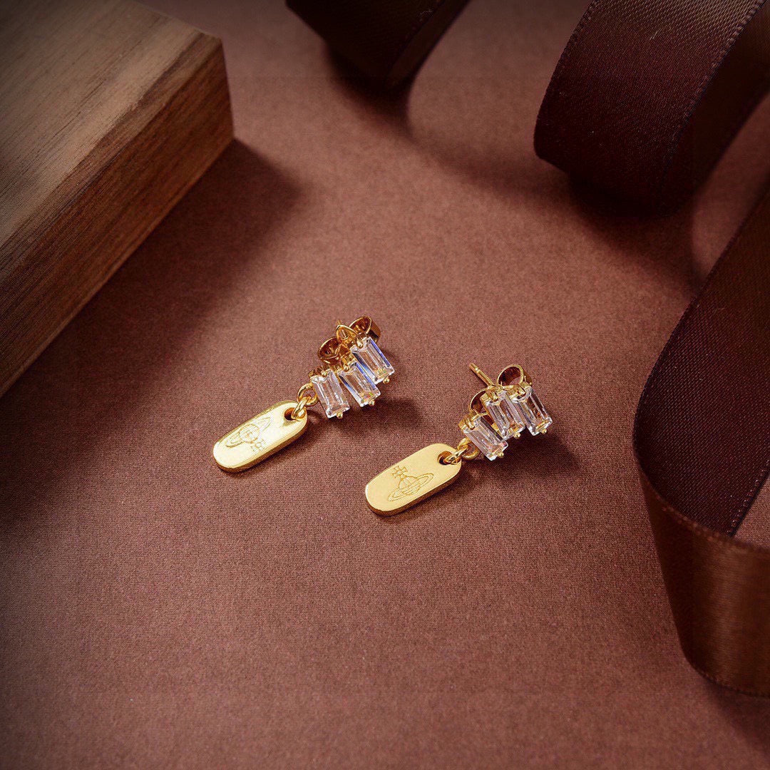 Orb Stud Earrings in Polished Metal-Tone – Design 004 front product view