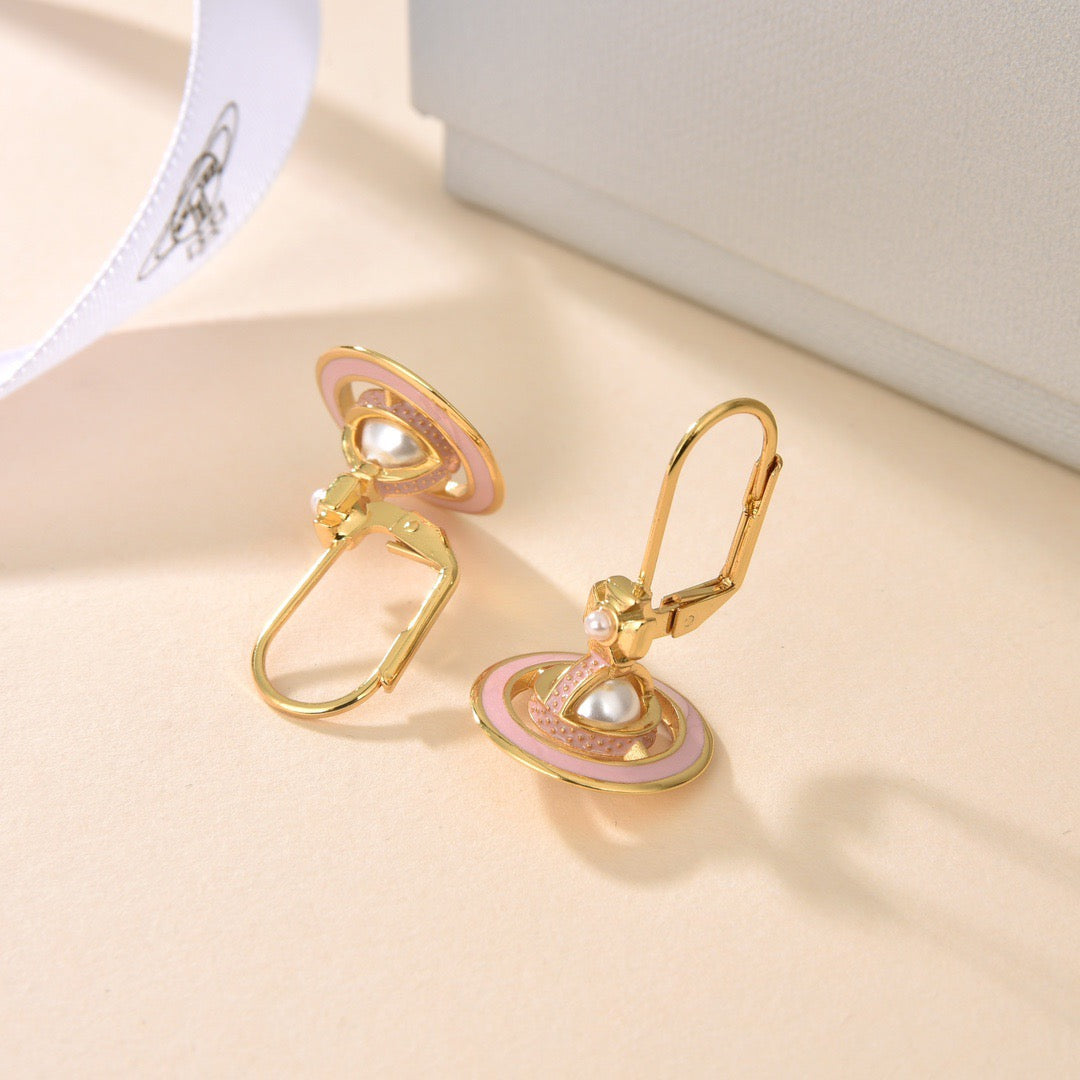 Orb Stud Earrings in Polished Metal-Tone – Design 005 styled product view