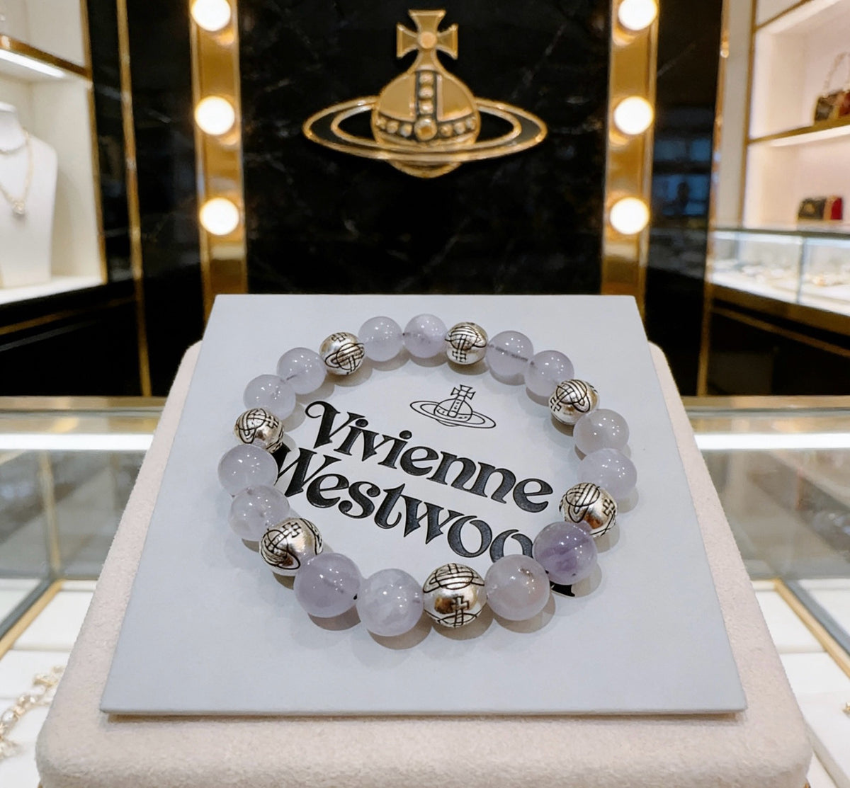 Orb-Inspired Emblem Bracelet in Silver-Tone – Vintage Detail – Design 004 front product view