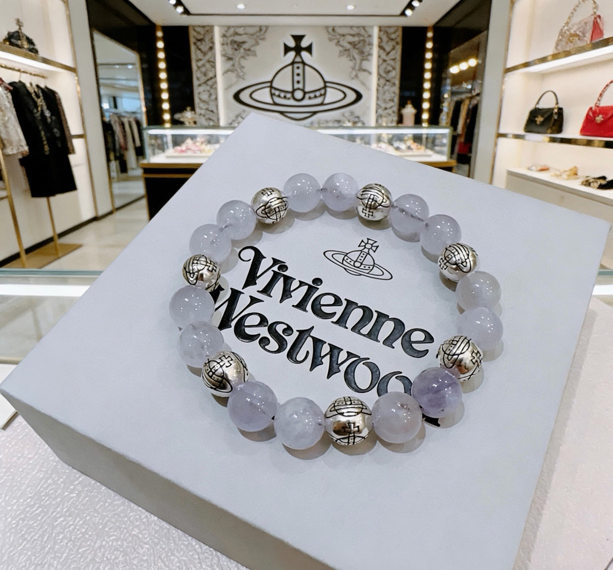 Orb-Inspired Emblem Bracelet in Silver-Tone – Vintage Detail – Design 004 front product view