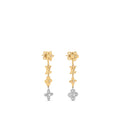 Geometric Emblem Stud Earrings in Polished Metal-Tone – Design 012 main product view