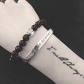 Floral Cross Statement Bracelet in Metal-Tone – Design 01 main product view