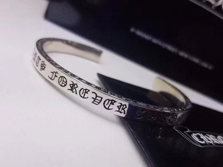 Signature Emblem Bangle in Polished Metal-Tone – Design 015 main product view