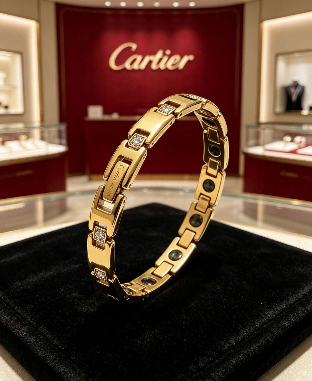 Martin Graham bracelet in polished metal-tone – side detail