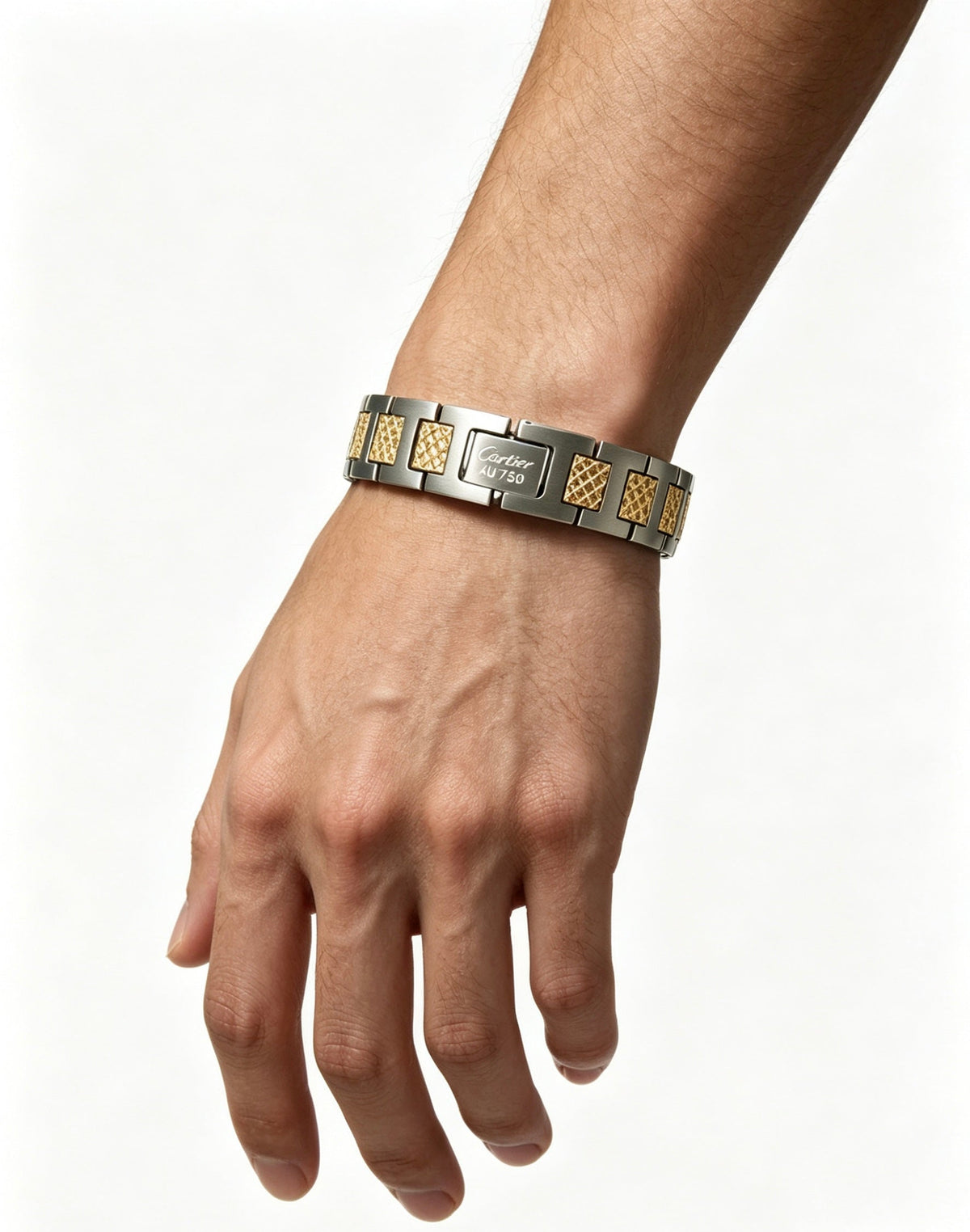 Martin Graham bracelet in polished metal-tone – side detail