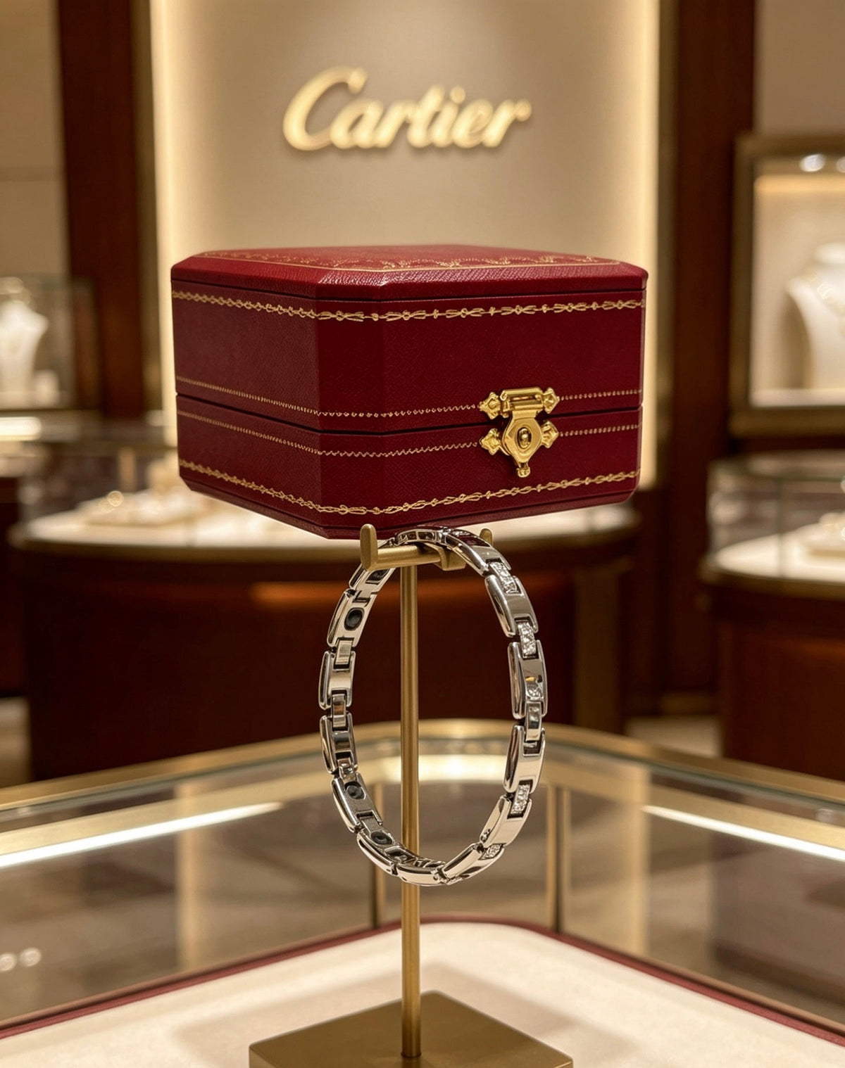 Martin Graham bracelet in polished metal-tone – side detail