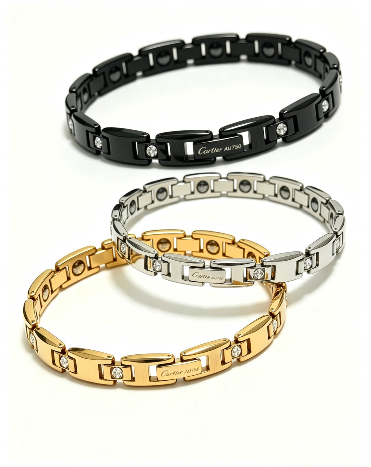 Martin Graham bracelet in polished metal-tone – side detail
