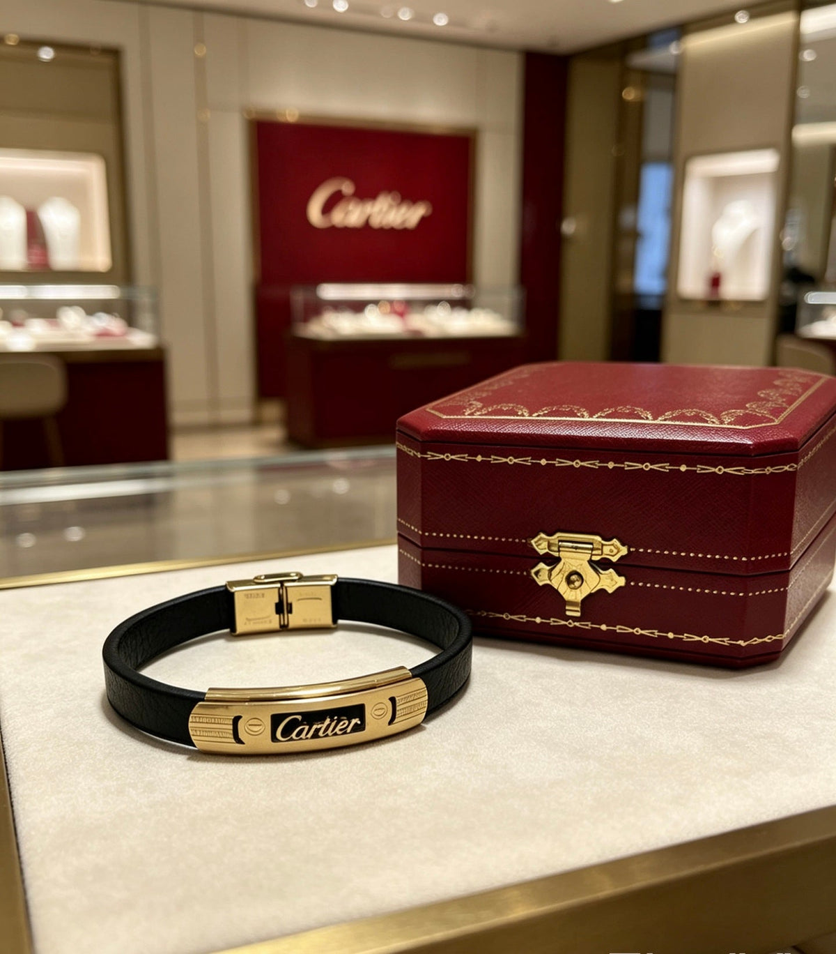 Martin Graham bracelet in polished metal-tone – side detail