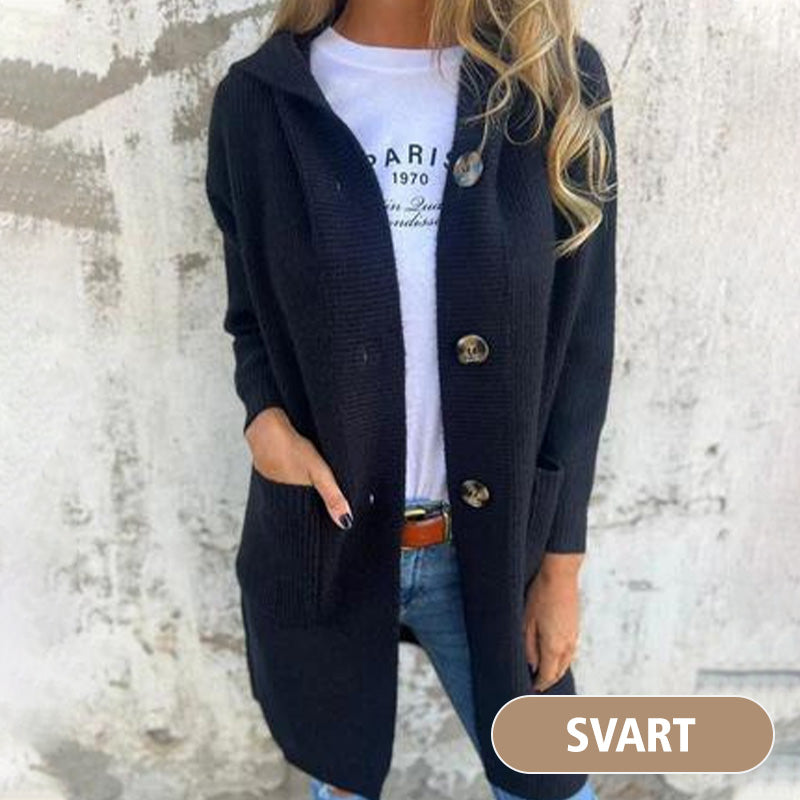 🎉Autumn Hot Sale🎉Button-down cardigan with hood for women Clothing &