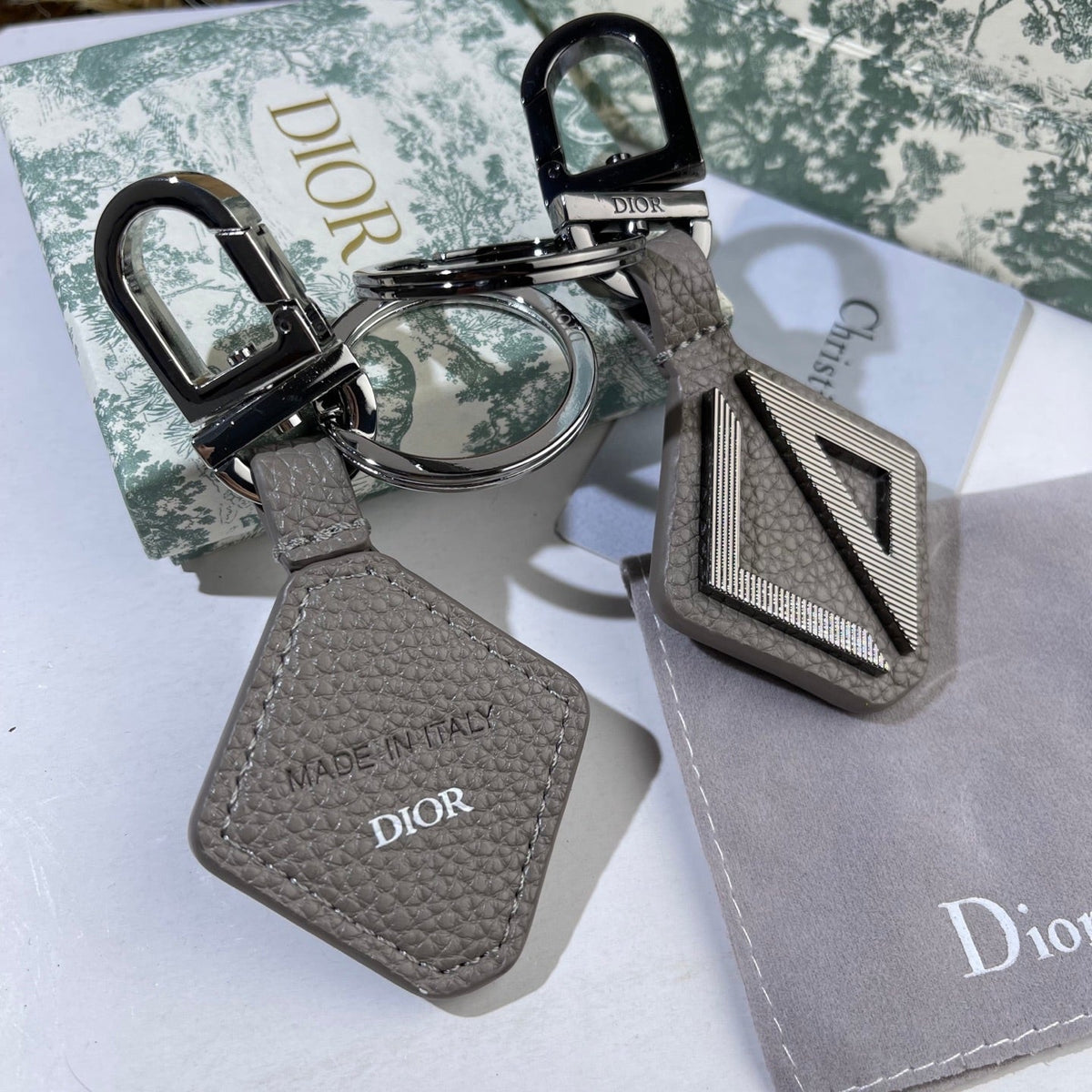 Martin Graham bag charm in polished metal-tone – detail view