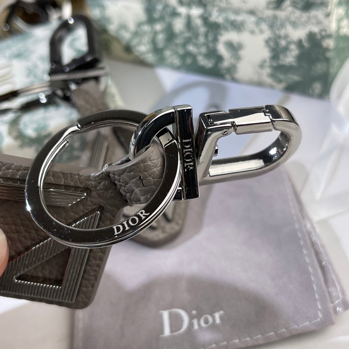 Martin Graham bag charm in polished metal-tone – side detail