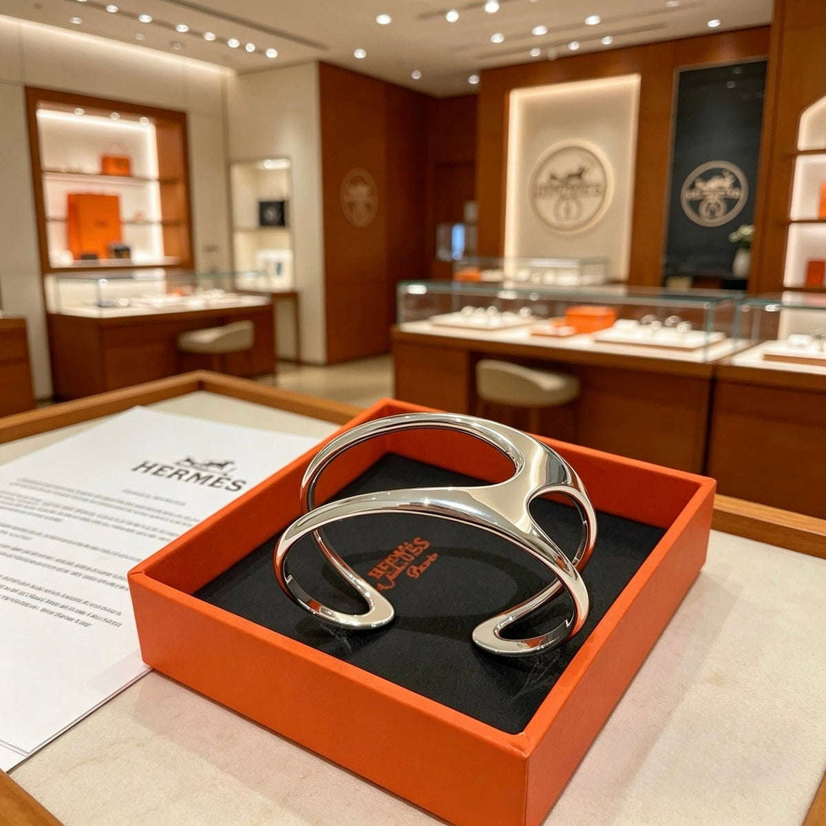 Martin Graham bangle in polished metal-tone – main product view