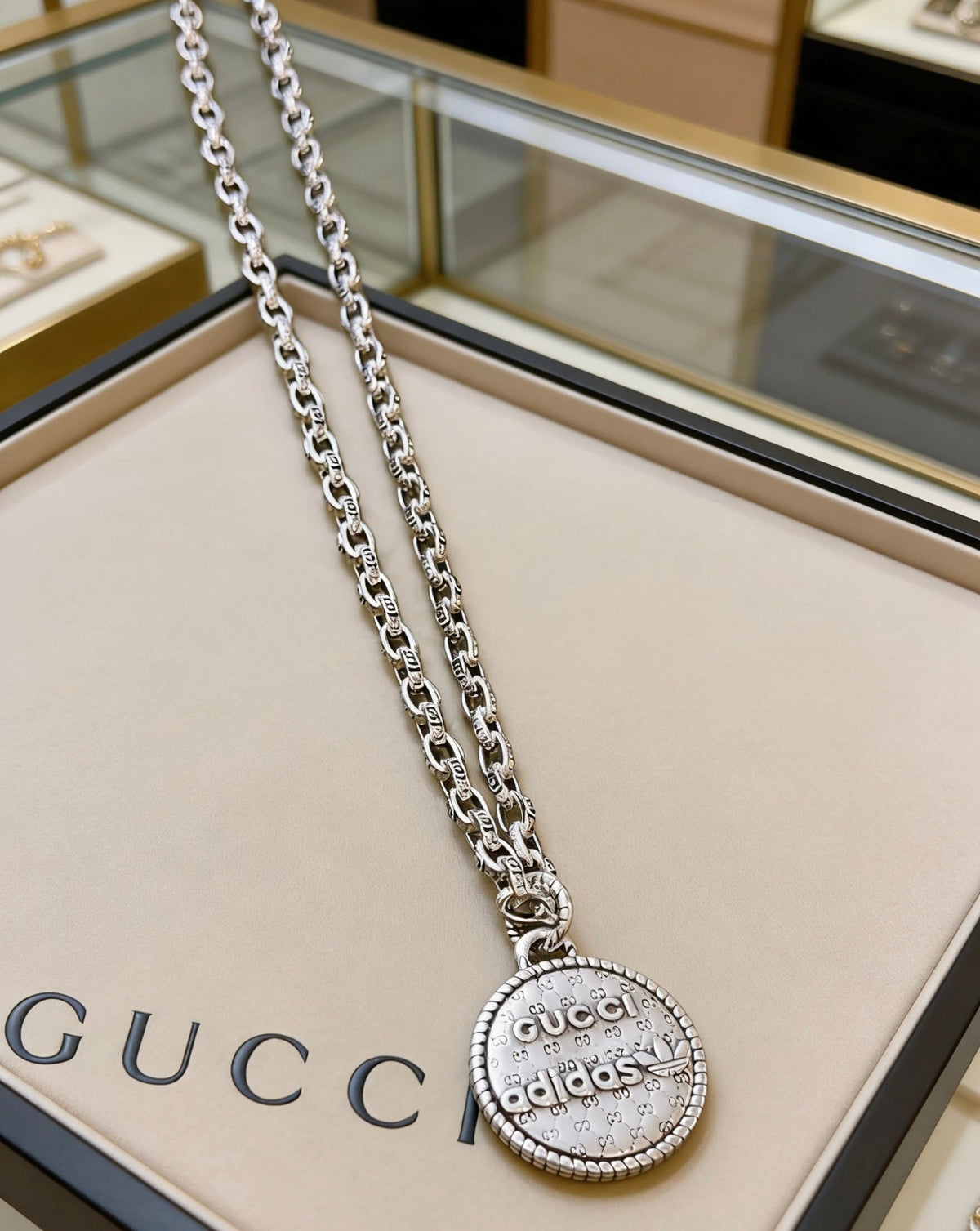 Martin Graham pendant necklace in polished metal-tone – main product view