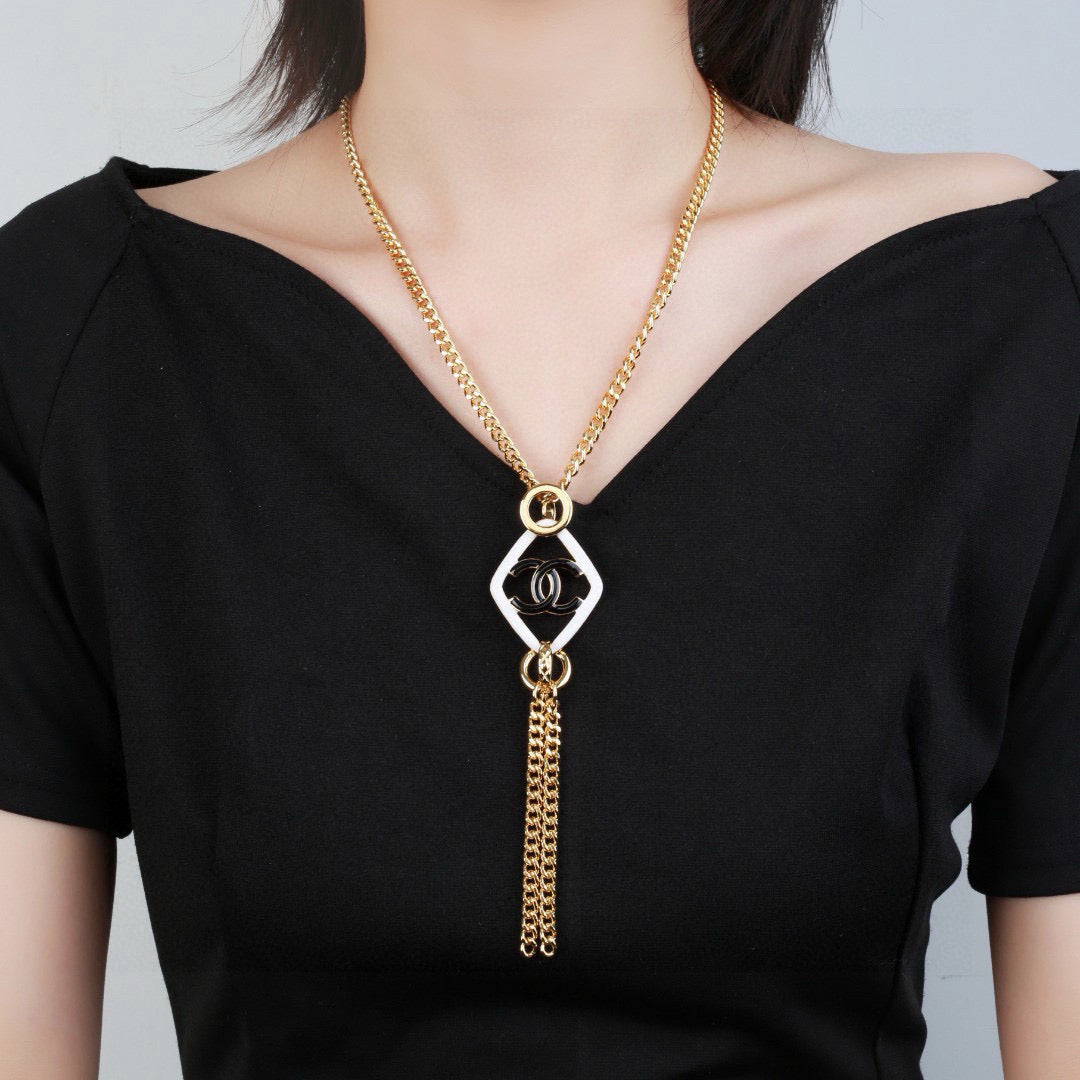 Martin Graham pendant necklace in polished metal-tone – main product view
