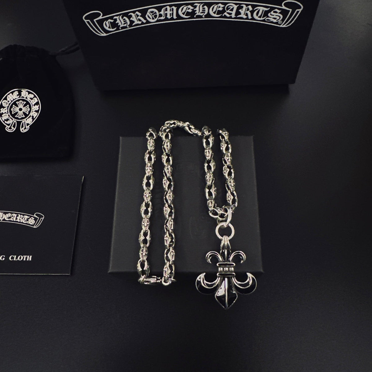 Martin Graham pendant necklace in polished metal-tone – main product view