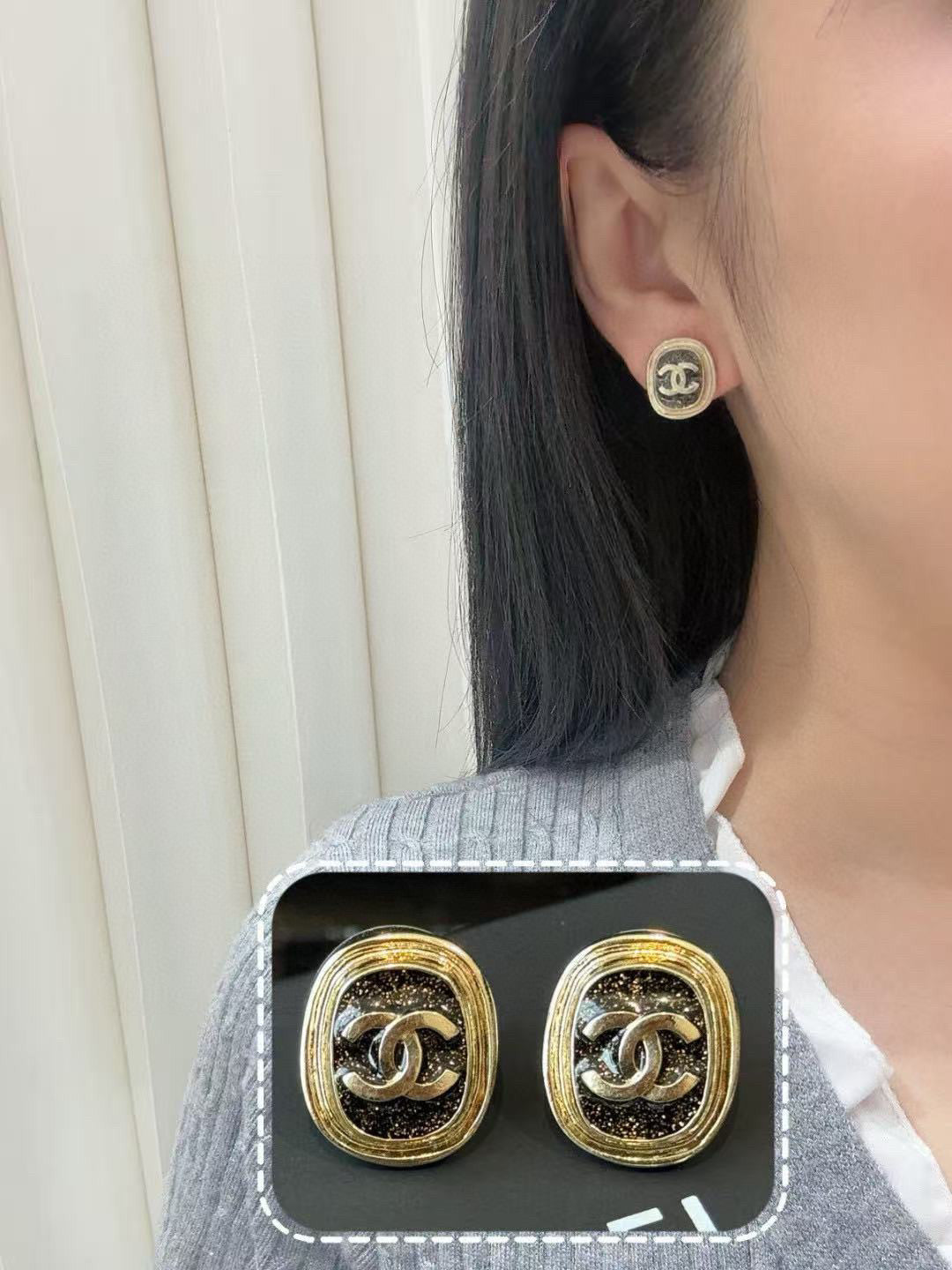 Martin Graham stud earrings in polished metal-tone – main product view