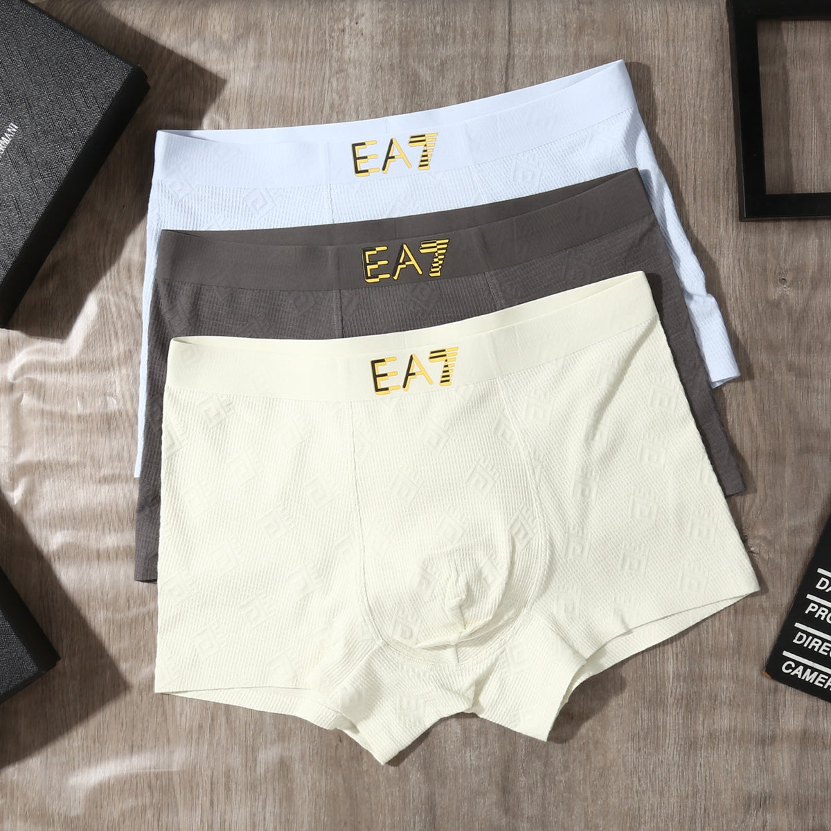 Armani EA7 Cotton-Stretch Men's Underwear - 3-Piece Box