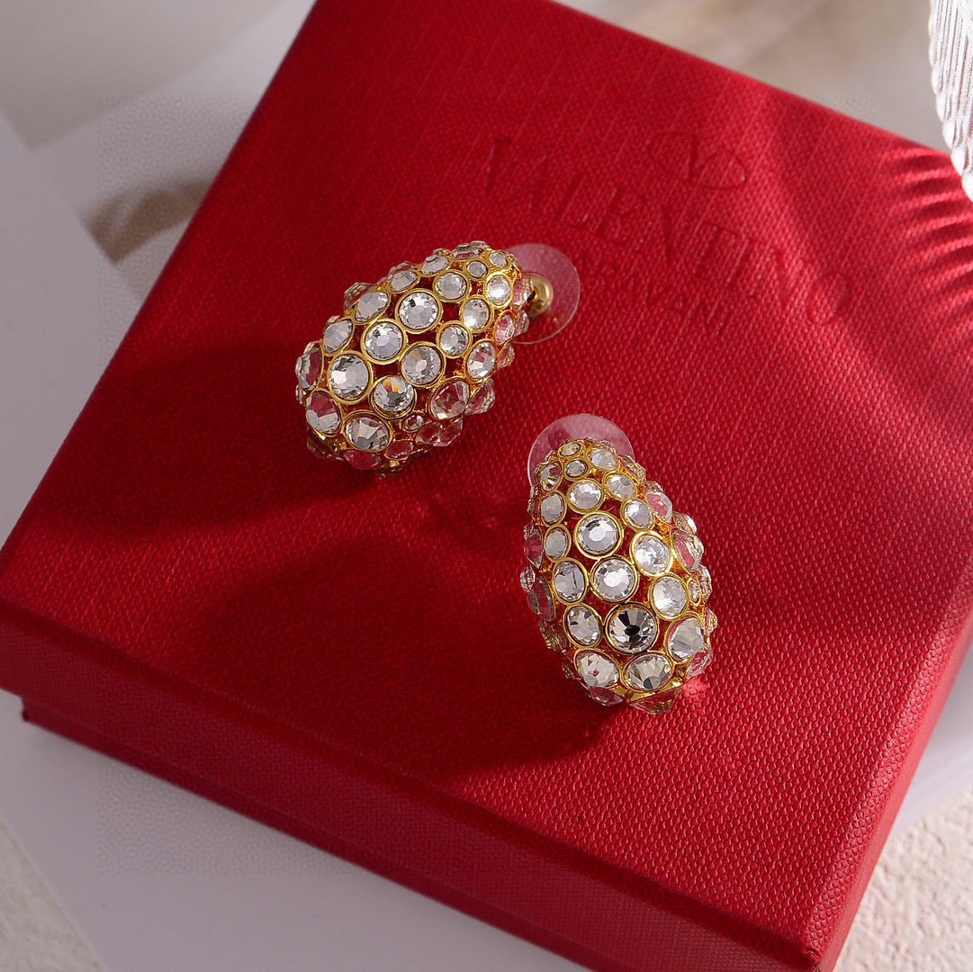 Martin Graham stud earrings in polished metal-tone – main product view