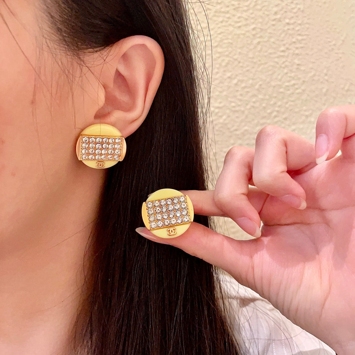 Martin Graham stud earrings in polished metal-tone – main product view