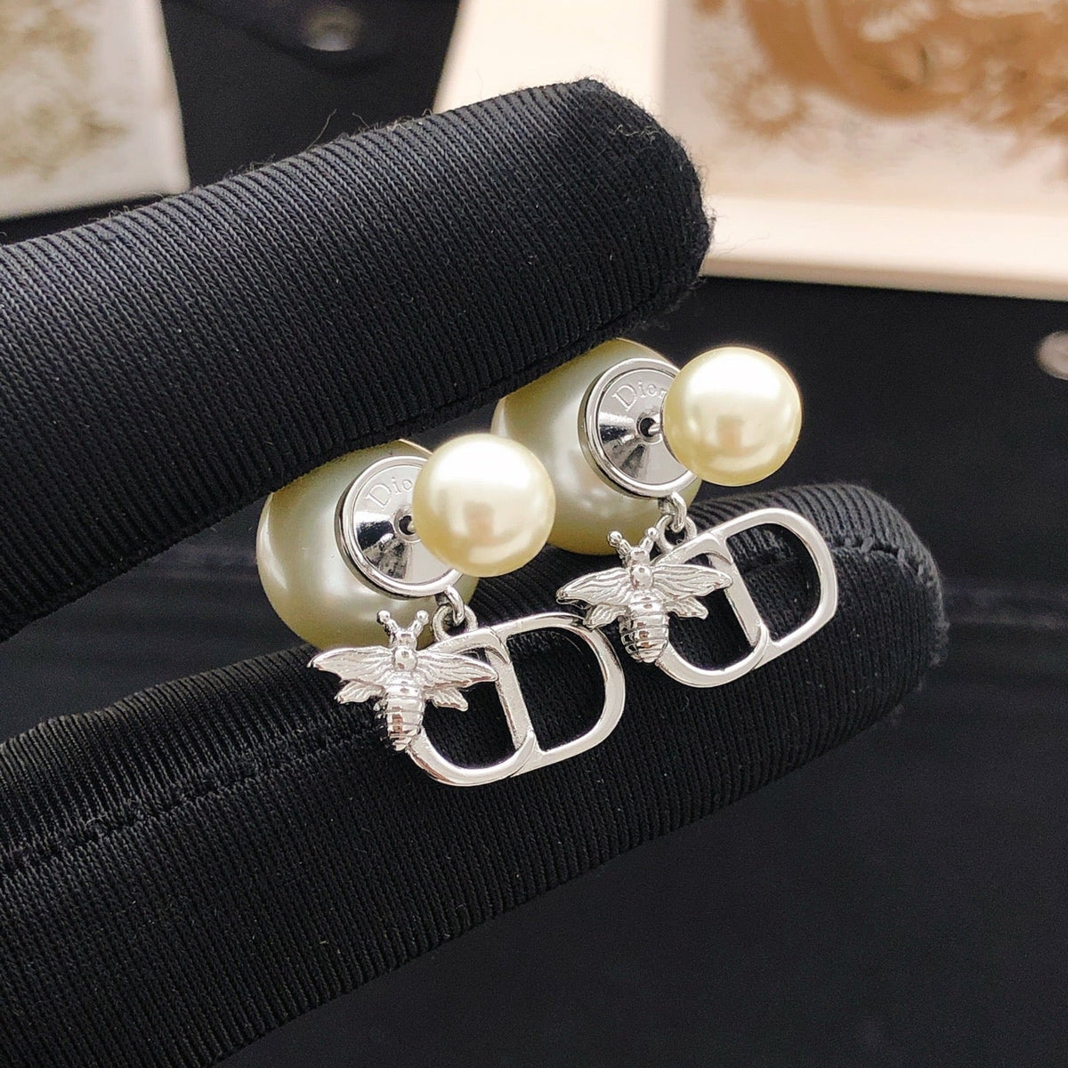 Martin Graham stud earrings in polished metal-tone – main product view