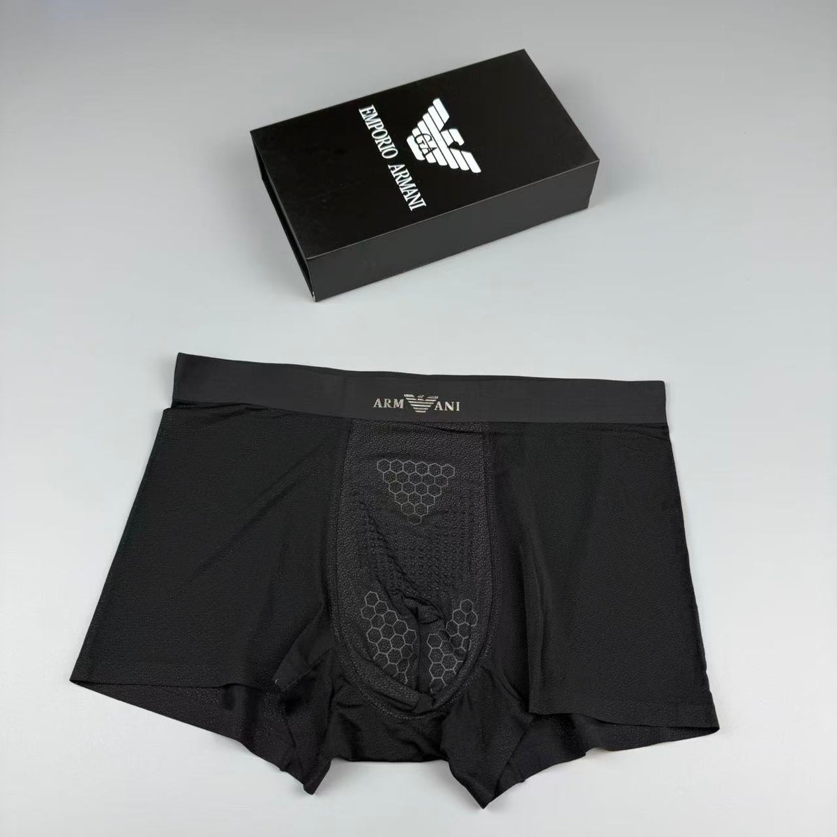 Armani Mulberry silk Seamless-Cut Men's Boxer Briefs - 3-Piece Box