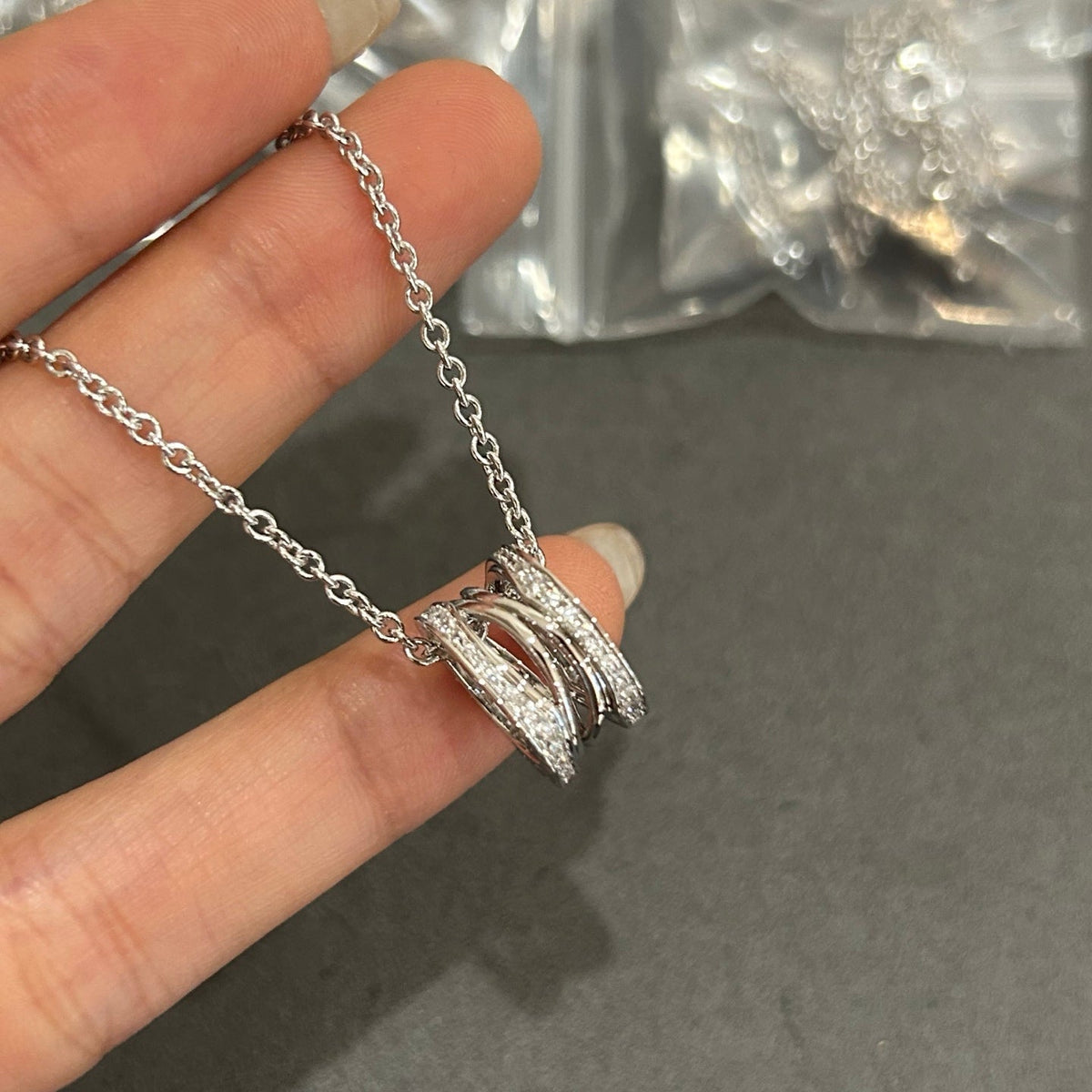 Martin Graham pendant necklace in polished metal-tone – main product view