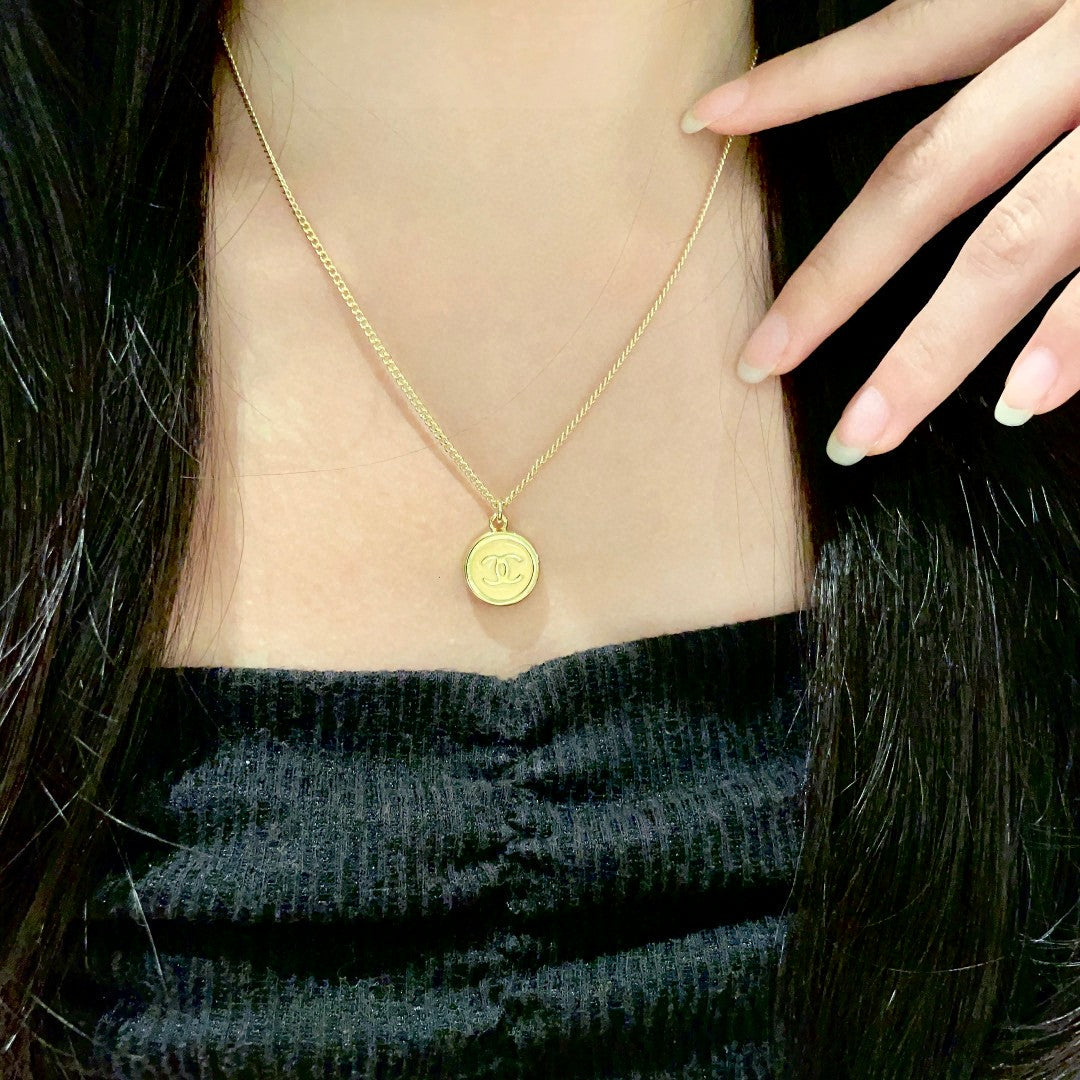 Martin Graham pendant necklace in polished metal-tone – main product view