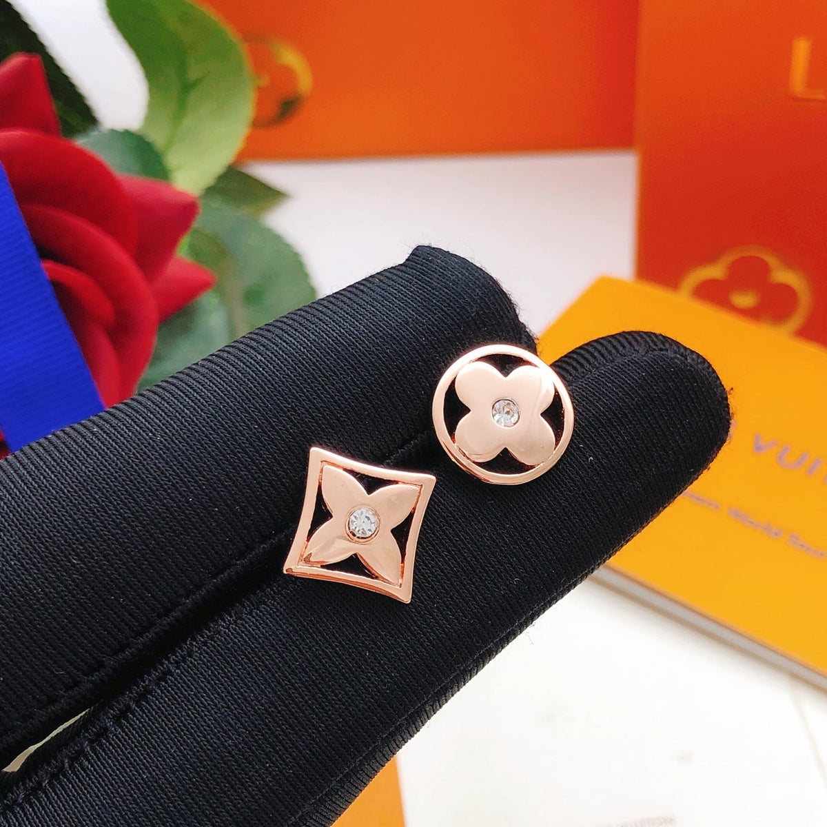 Martin Graham stud earrings in polished metal-tone – main product view