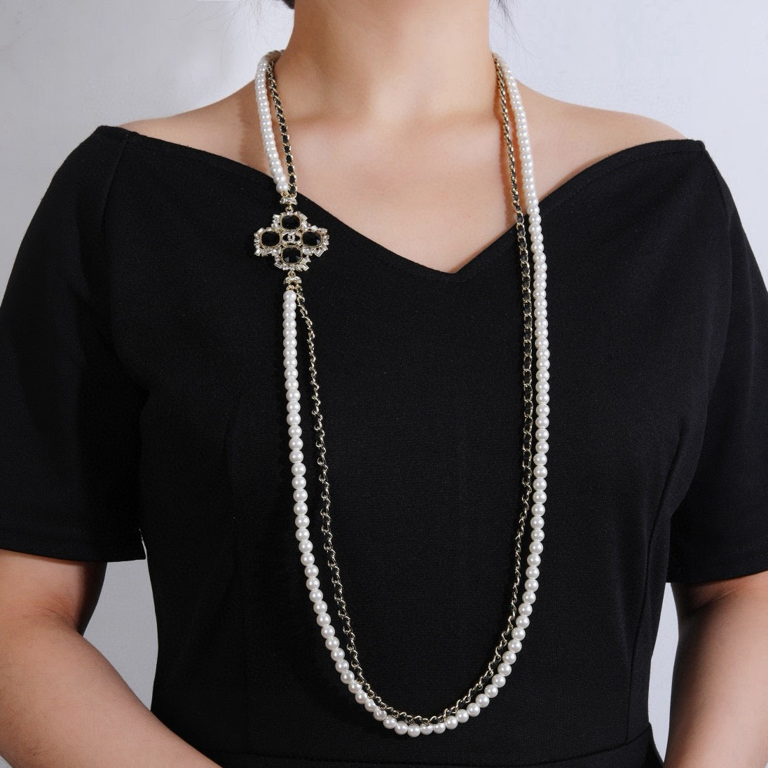 Martin Graham pendant necklace in polished metal-tone – main product view