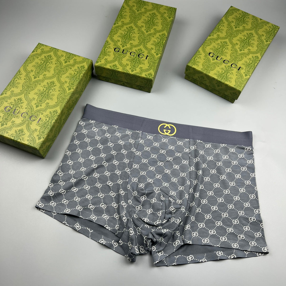 Gucci Repeating Monogram-Style Patterns Men's Boxer Briefs - 3-Piece Box