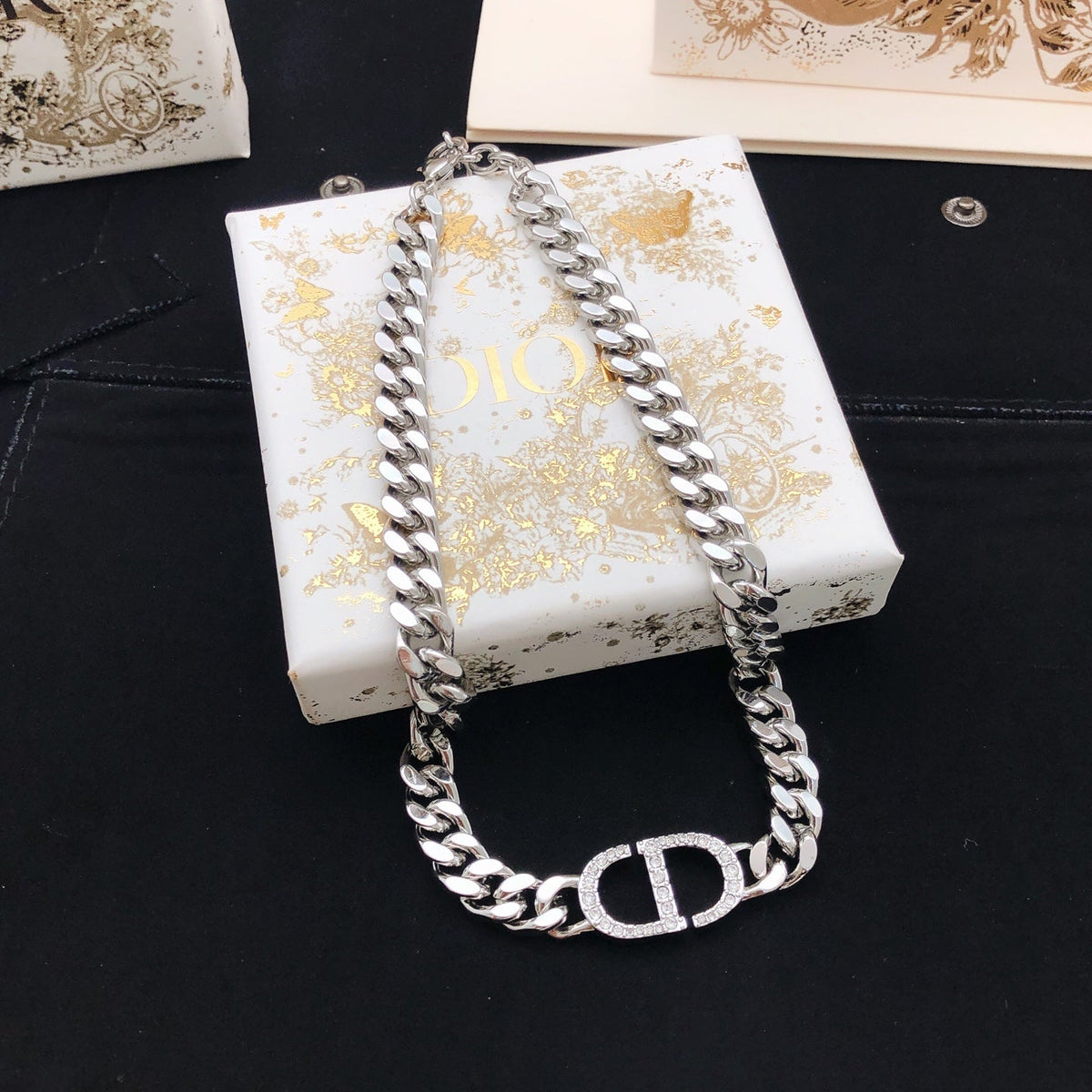 Martin Graham pendant necklace in polished metal-tone – main product view