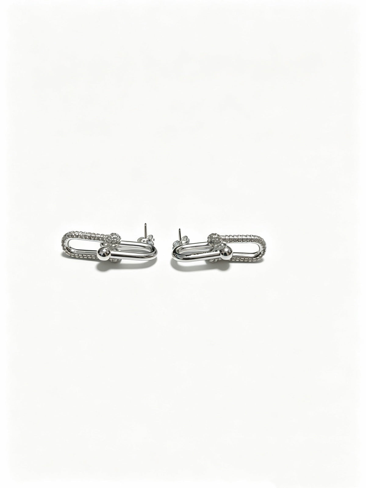 Martin Graham stud earrings in polished metal-tone – main product view