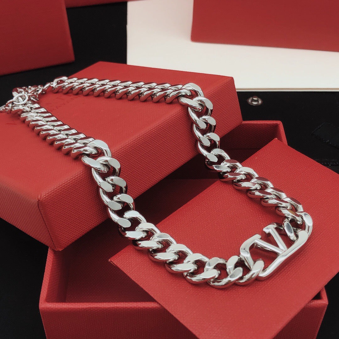 Martin Graham pendant necklace in polished metal-tone – main product view