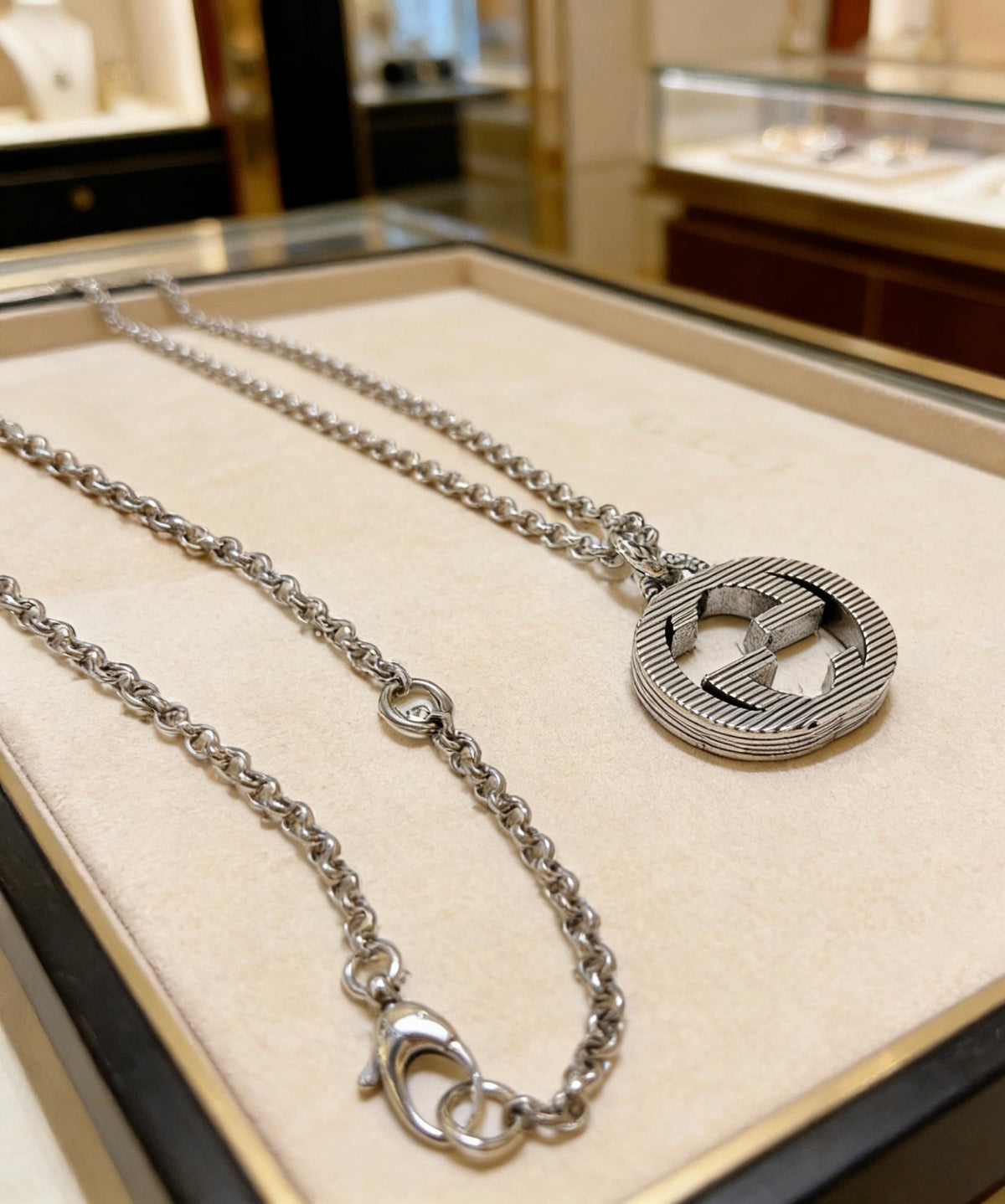 Martin Graham pendant necklace in polished metal-tone – main product view