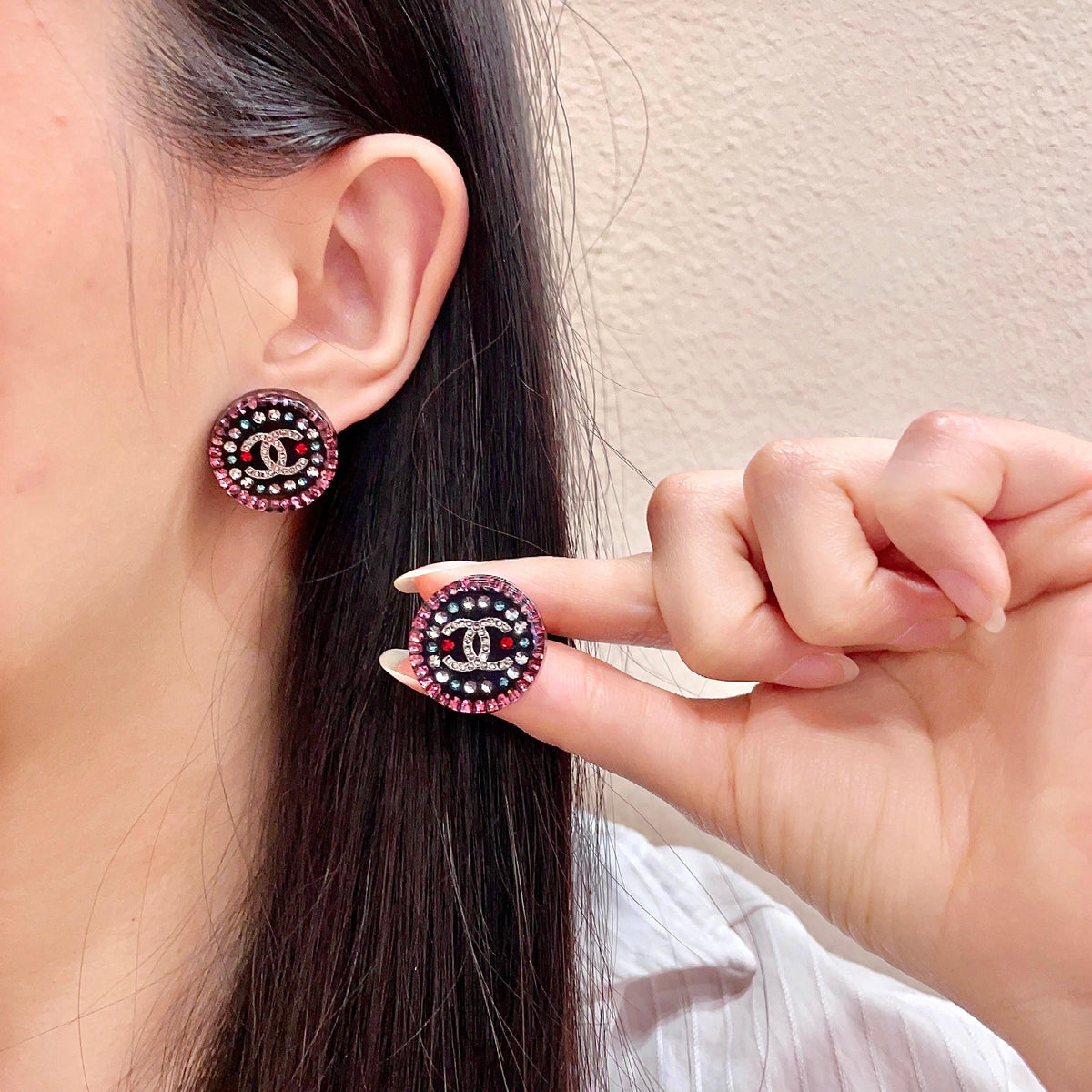 Martin Graham stud earrings in polished metal-tone – main product view